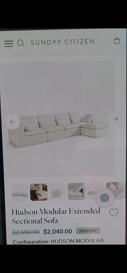 Sunday citizen hudson extended sectional sofa