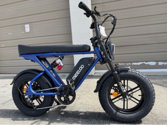 Brand New MEELOD T16 Dual Suspension 500W 45 Miles Range Electric Bike In Blue