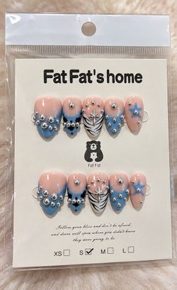 Fat Fat's Home Press-On Nails Set Size S