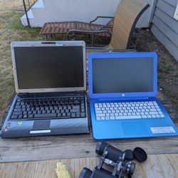 Toshiba And Hewlett-Packard Laptop