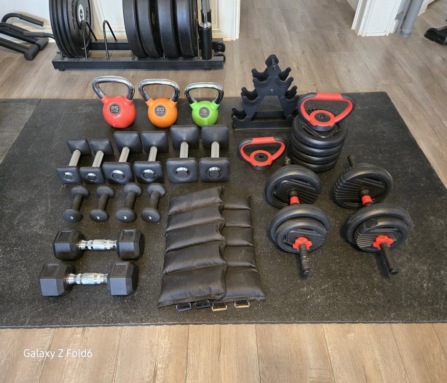 Bundle of Free Weights For Home Gym