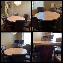 Solid Marble Table Seats 6.