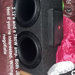 JBL Subwoofers and Amplifier 