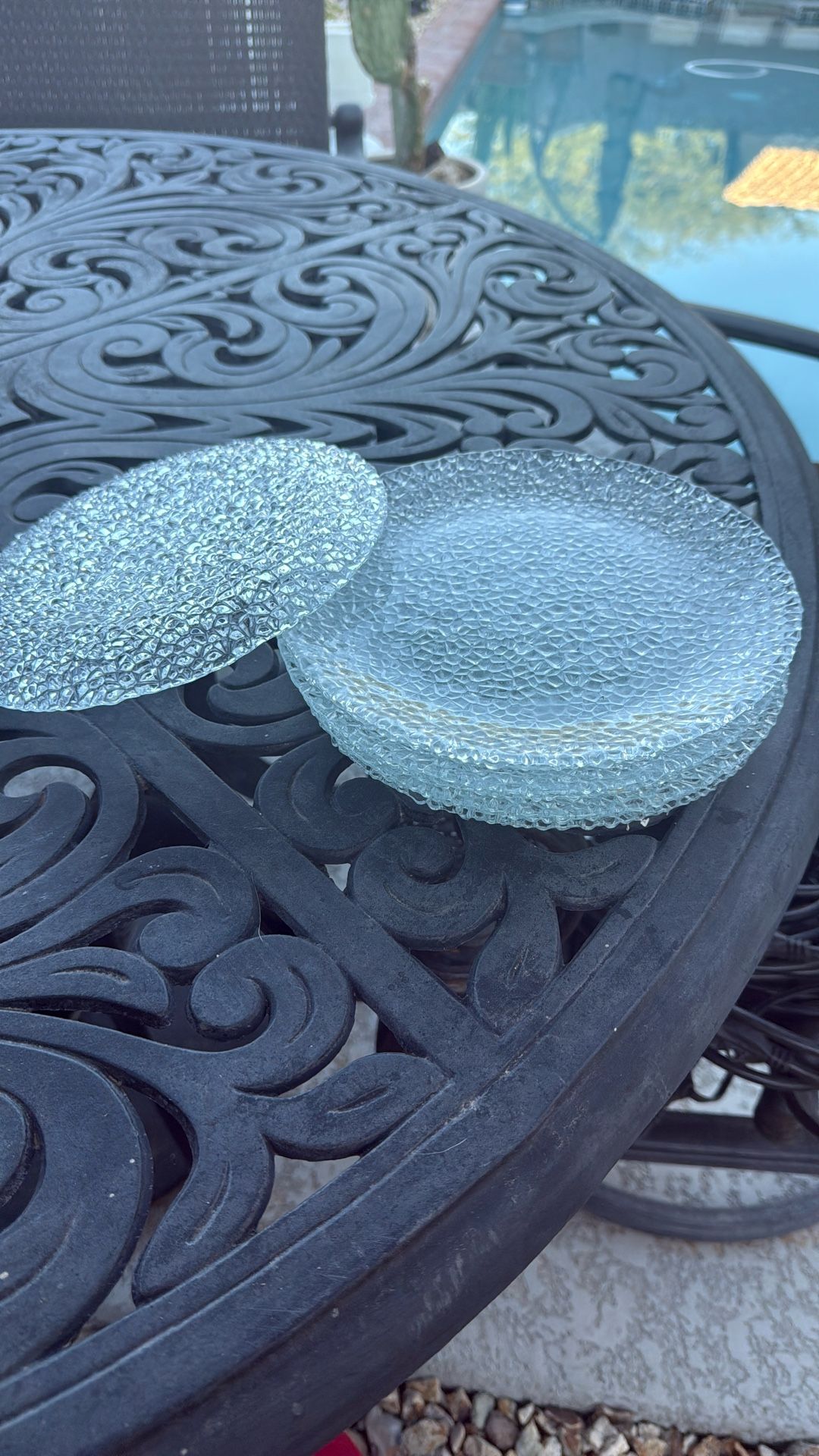 8 Clear Dessert/salad Size Plates