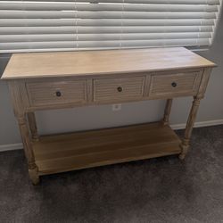 White Wood Console Table