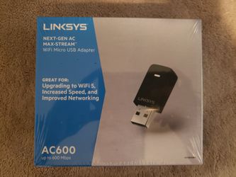 Linksys - Next-Gen AC AC600 USB Network Adapter