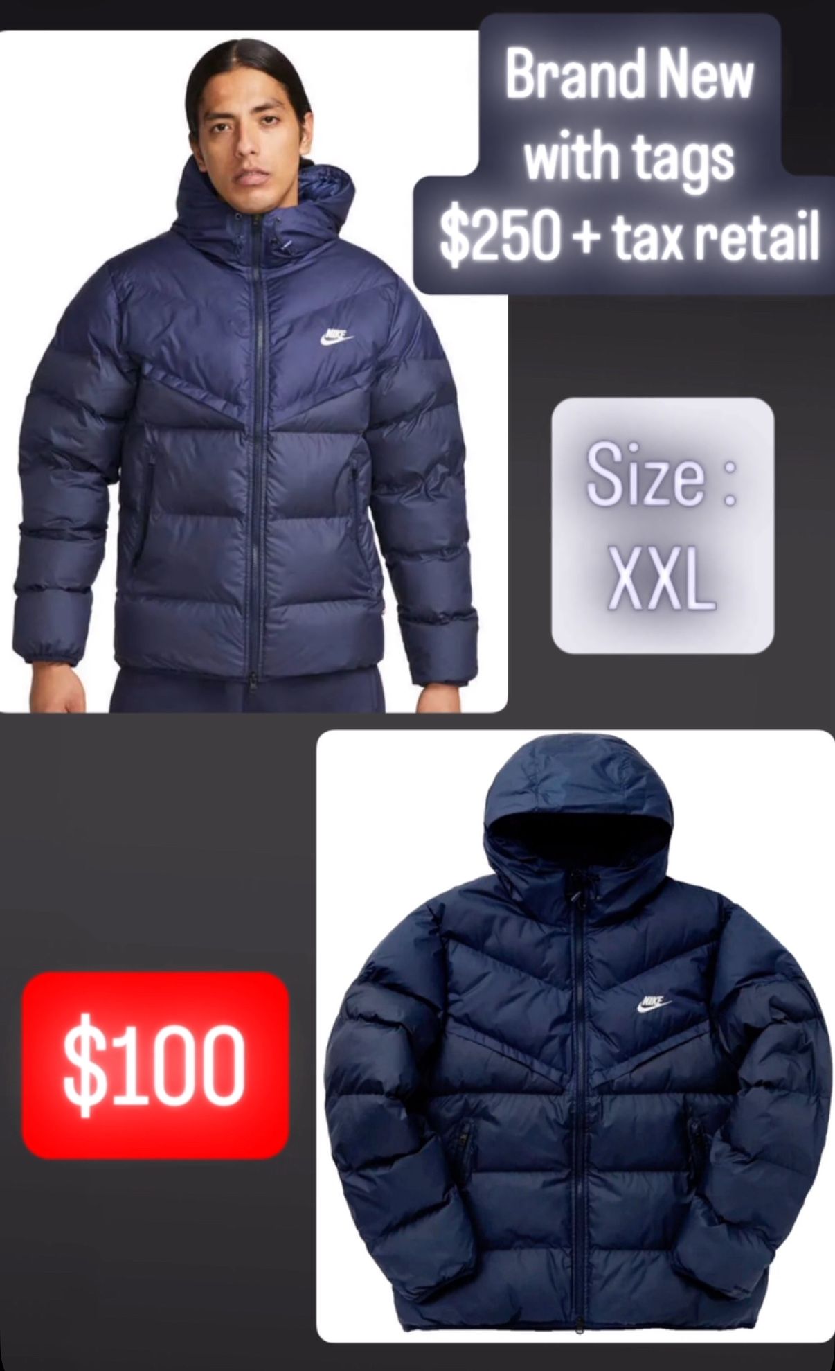 Nike Puffer Jacket size XXL