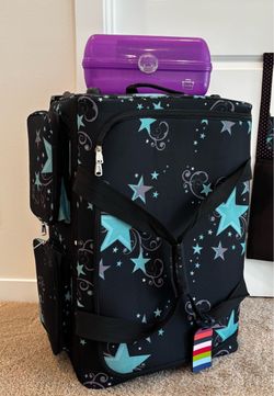 Medium Rac N Roll Dance Bag with Garment rods +  Caboodle Makeup Case