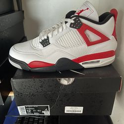 Size 12 Nike Air Jordan 4 Red Cement