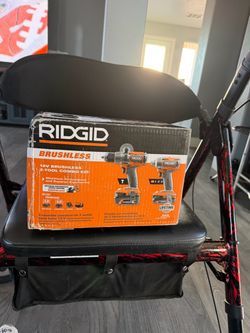 Ridgid 18v brushless 2- tool combo kit new open box
