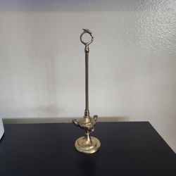 Vintage 19 Century Brass Lucerna Oil Lamp