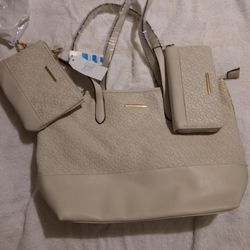 Big White Purse, Small Purse And Wallet 