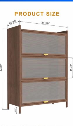 Tall metal 3 flip doors cabinet