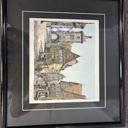 2 European City Pictures, 18”X17”