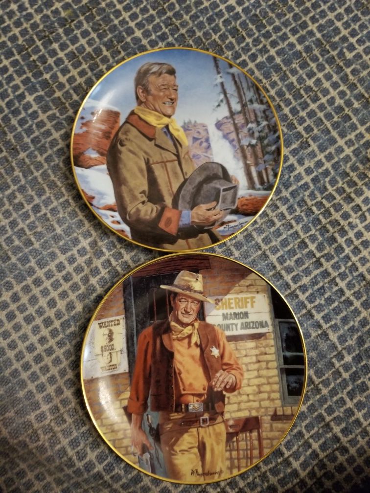 John Wayne collectable plates