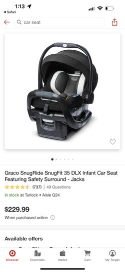 Graco, Dlx Car Seat With Stroller Base Paid $250 W Taxes!!