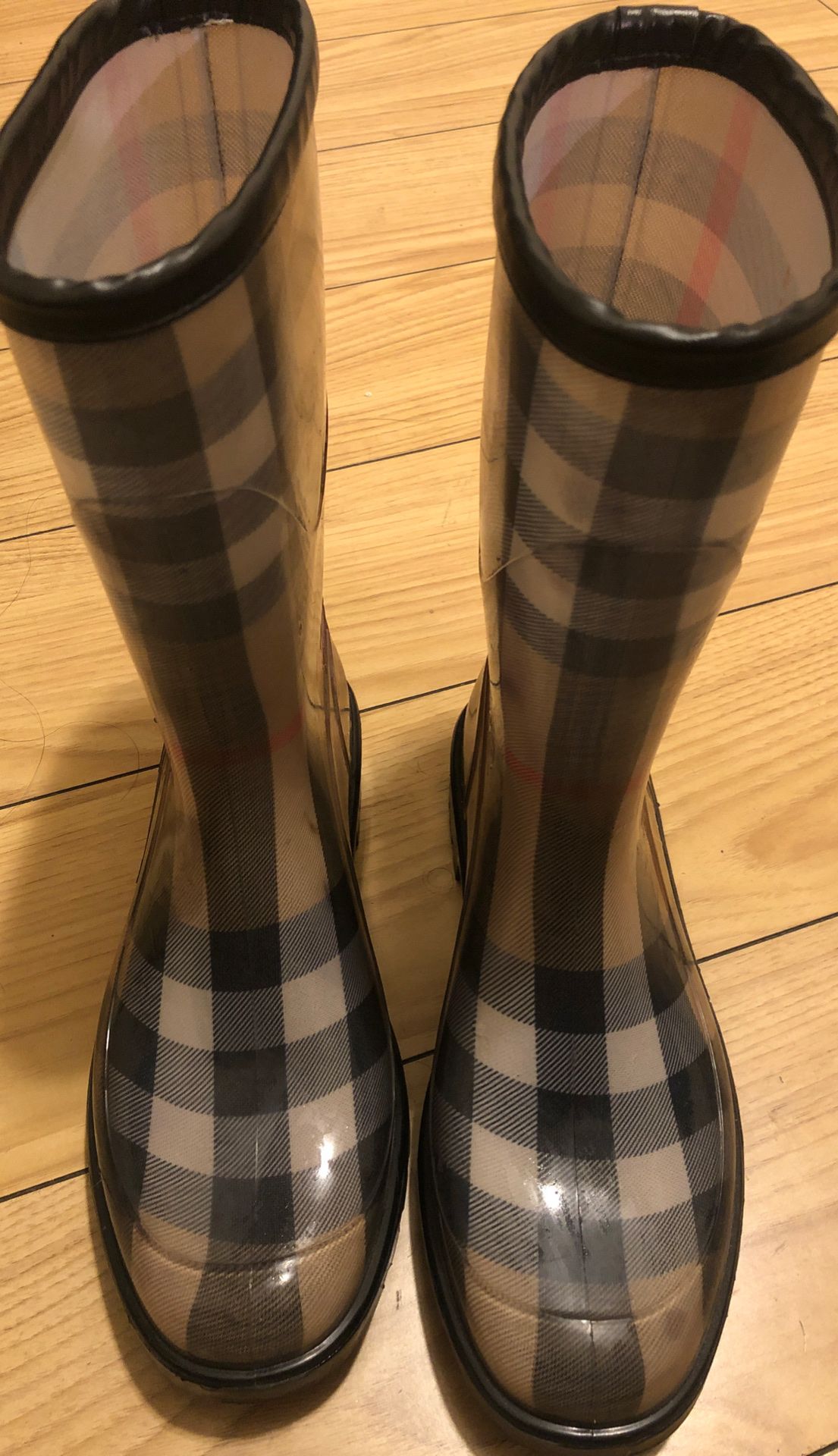 Burberry rain boots