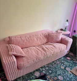 PINK BONELESS COUCH