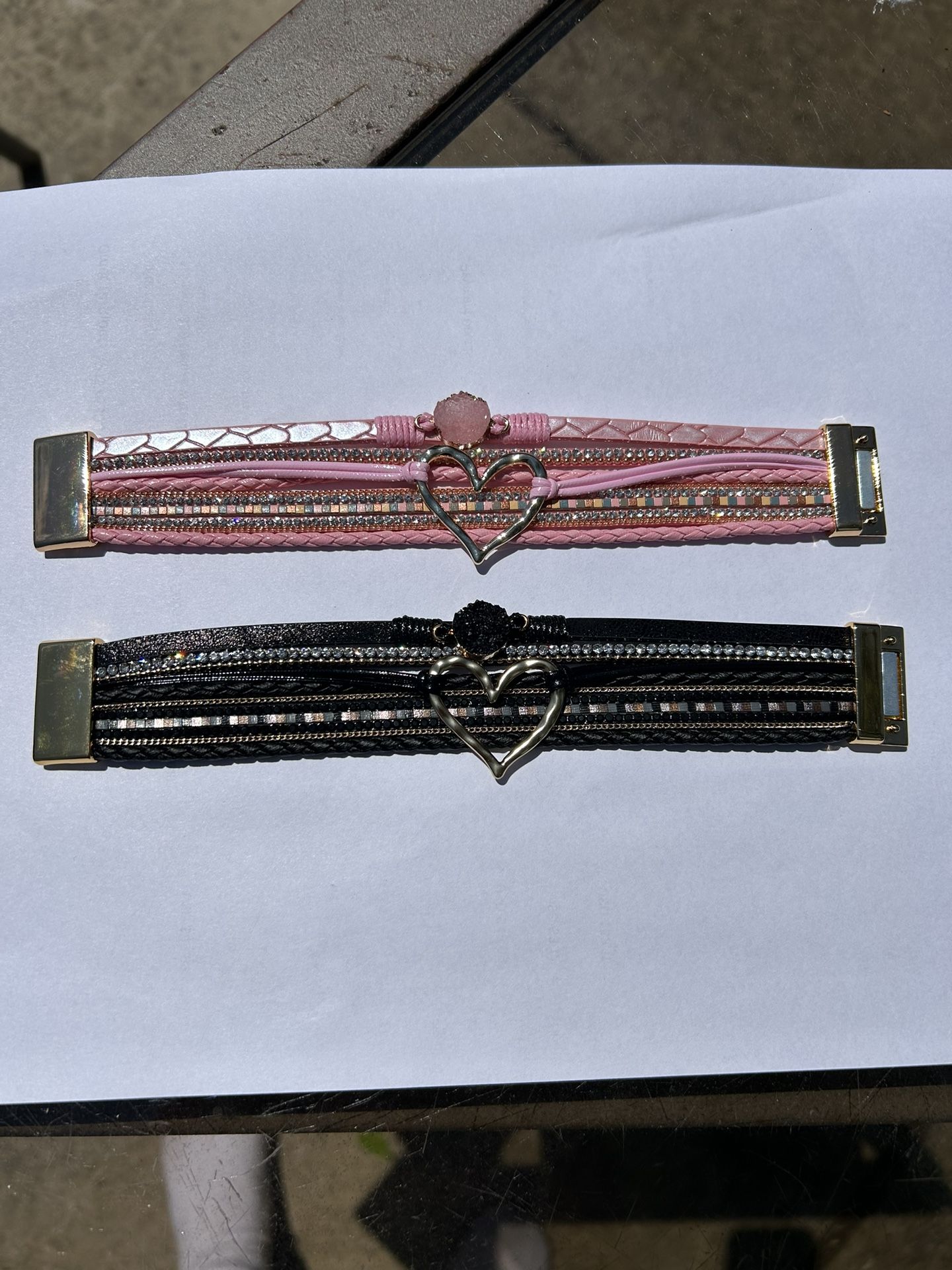 Real Leather Magnetic Bracelets sold separately