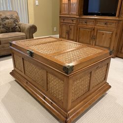 Matching Brown Tropical Storage Chest To Wall Unit 