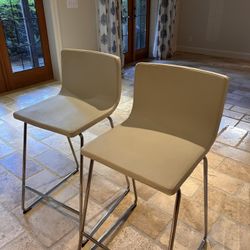 White Upholstered Bar Chairs 