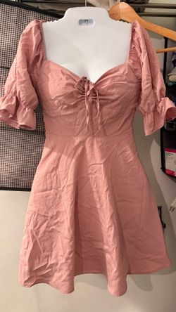 Pink winx heart ribbon neck princess fairy mini dress