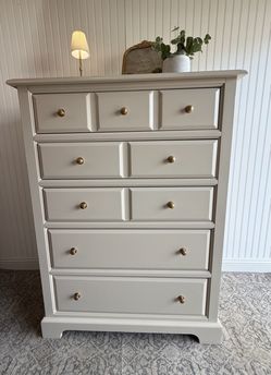 Solid Wood Tallboy Dresser