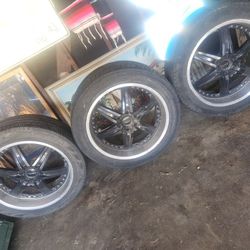 3 22" Rims And Tires