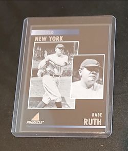 Babe Ruth card in a hard protective case.  $10