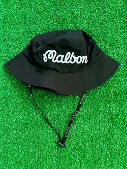 Malbon Golf Bucket Hat - Black/Red