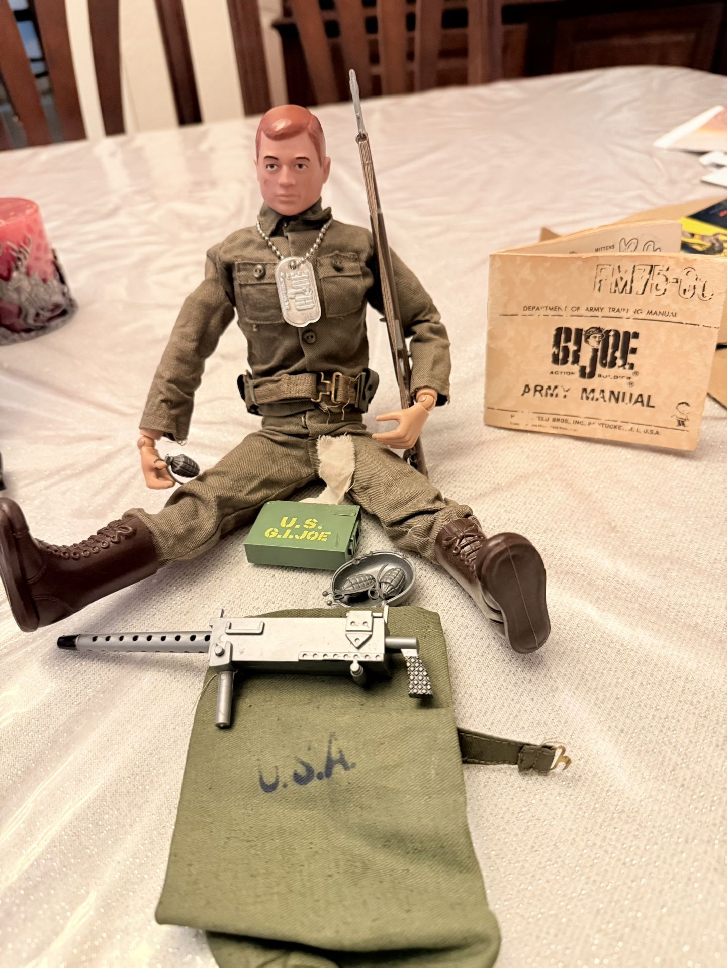 Vintage 1964 GI JOE With Army Manual