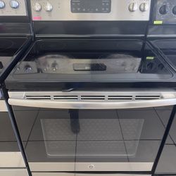 GE GLASS TOP STOVE STAINLESS STEEL 