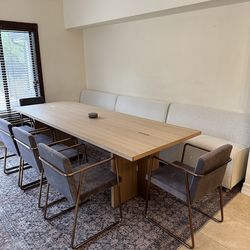 Crate and barrel dining table