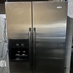 Refrigerator Whirlpool Side By Side Stainless Steel 
