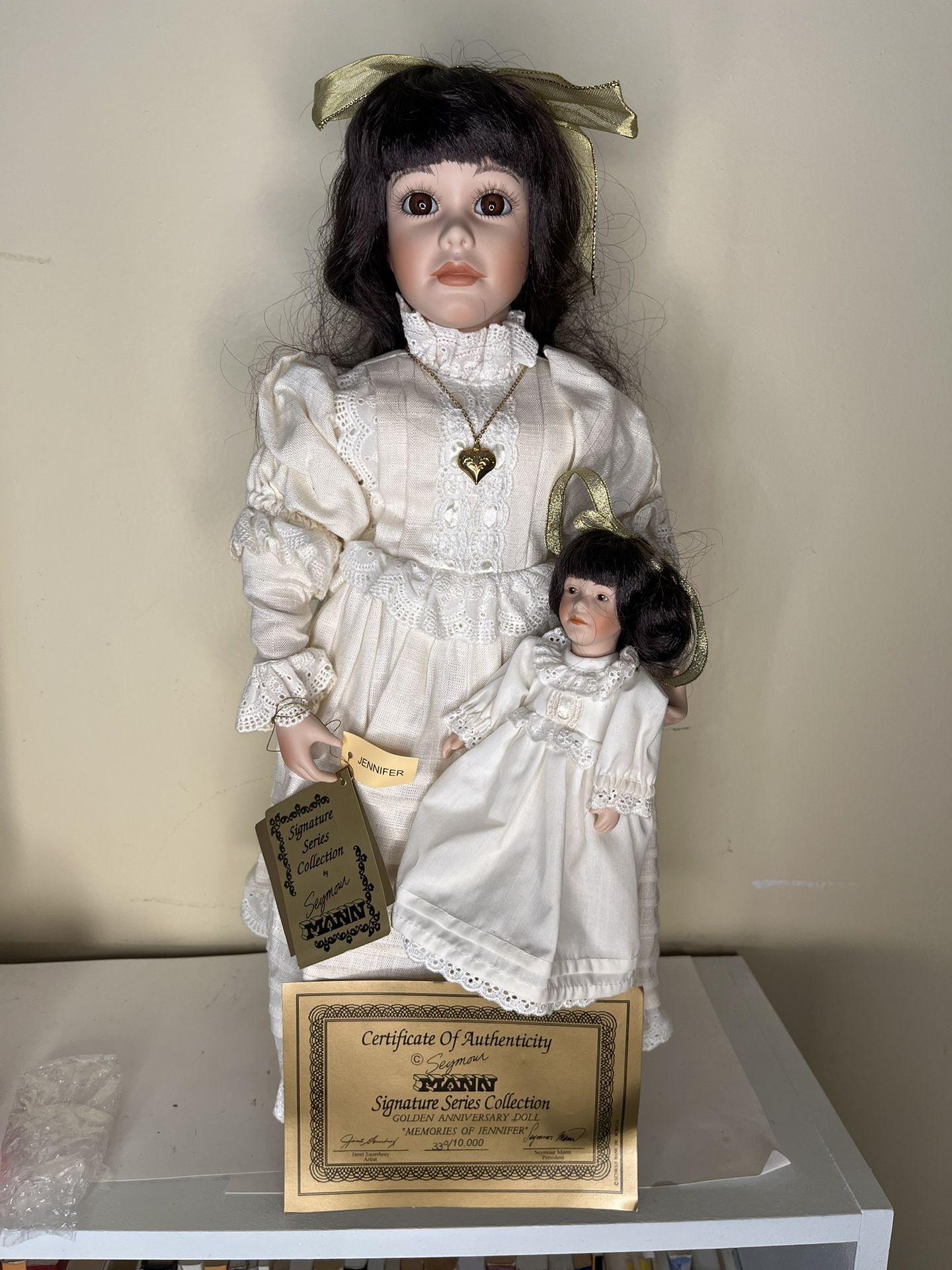 Vtg Seymour Mann Connoisseur Collection Porcelain Doll Limited Edition Jennifer