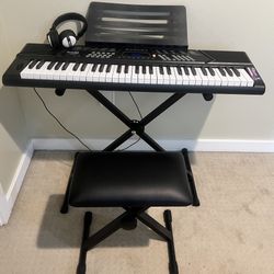 RockJam 61 Key Keyboard Piano  With  Piano Bench And Headphone.