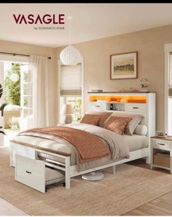 queen bed frame, brand new in box