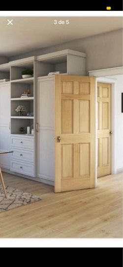 eightdoors 36 in. × 80 in. x 1-3/8 in. 6-Panel Clear Pine Solid Core Interior Door Slab