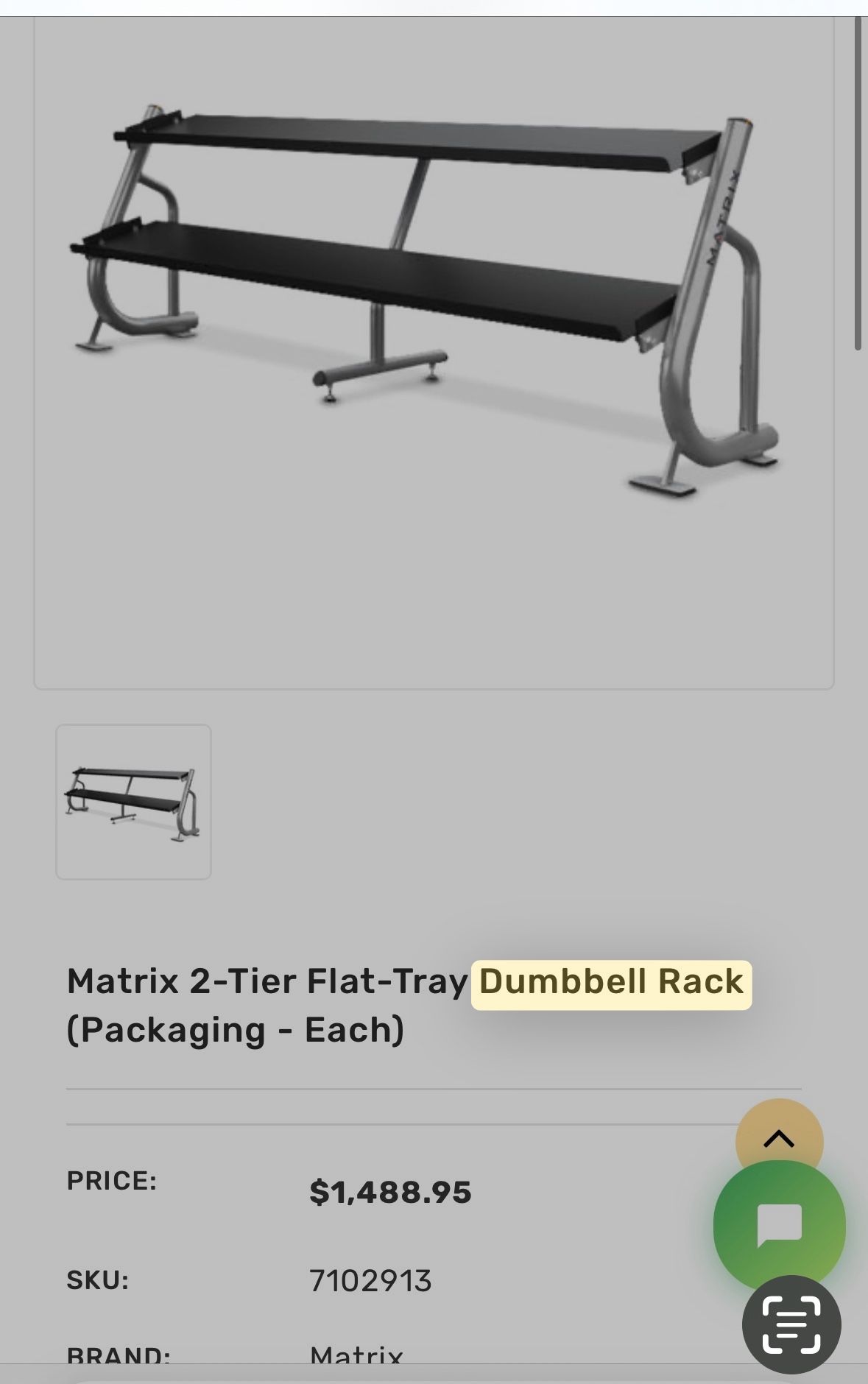 Matix Dumbbell Rack