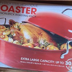 Roaster- Non-Stick Steel High Dome with Non-Stick Roasting Rack