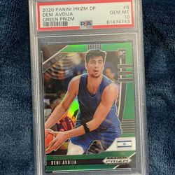 2020 Panini Prizm Draft Picks 6 Deni Avdija Green Prizm Rookie PSA 10 Gem Mint