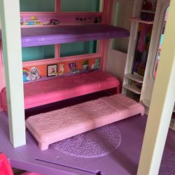 Barbie Dreamhouse + Car + Cafe + Hair Salon + Tub