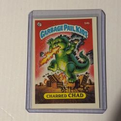 1985 TOPPS GARBAGE PAIL KIDS CHARRED CHAD #54B NM two star card