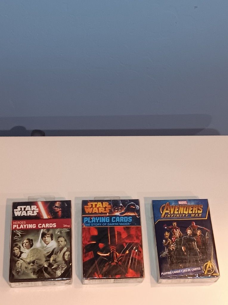 New Star Wars & Avengers Playing Cards