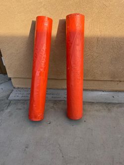 2 Rolls 100 bags Each roll big Orange trash bags 55 gal heavy Duty Commercial asking $50 each