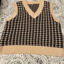 Vest - Black And Tan - Large 