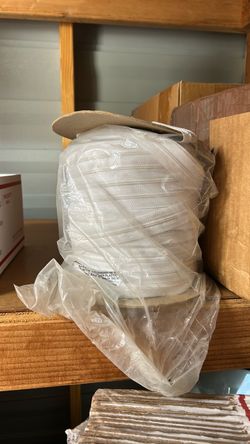 New large wholesale spool of white zipper