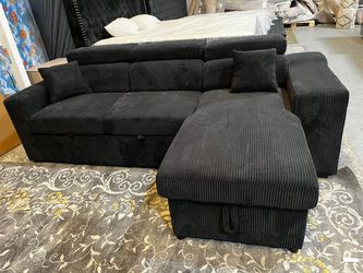 CLEARANCE Sleeper Sectional with Storage and Wireless Charging Pad BRAND NEW IN BOX