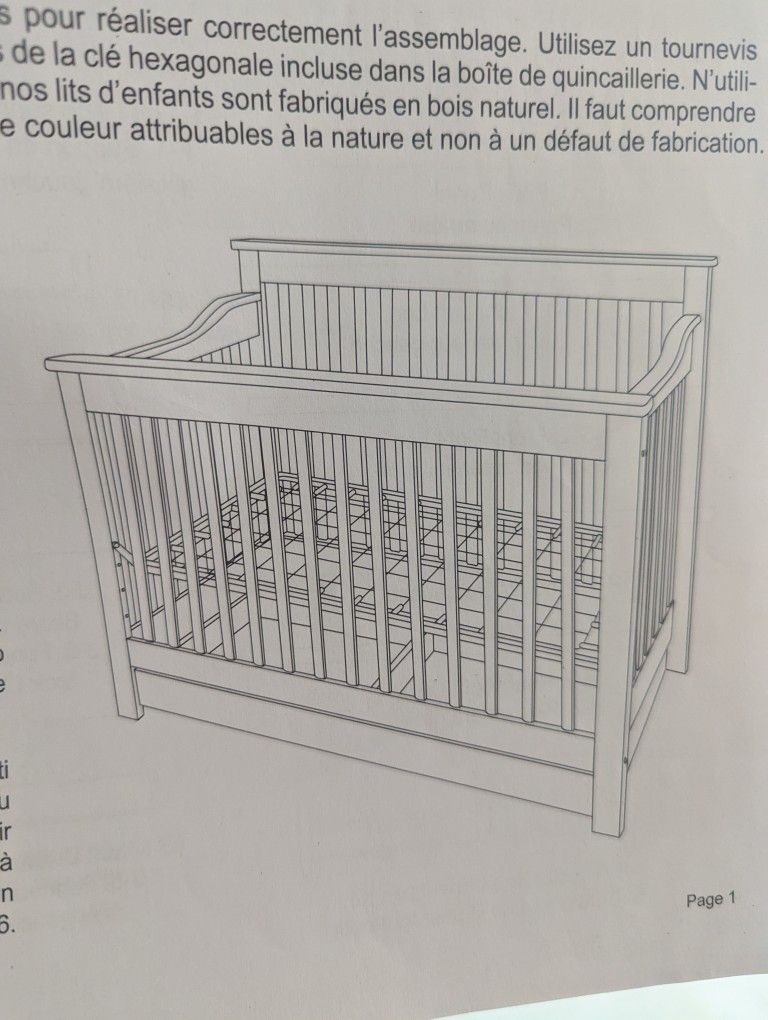 Delta White Wood Baby Crib with toddler conversion and storage drawer