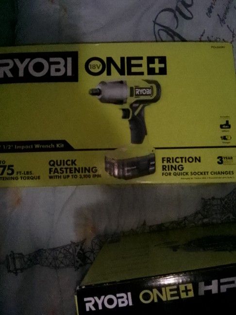 Ryobi One Plus 18 V Impact Wrench 1/2 Inch